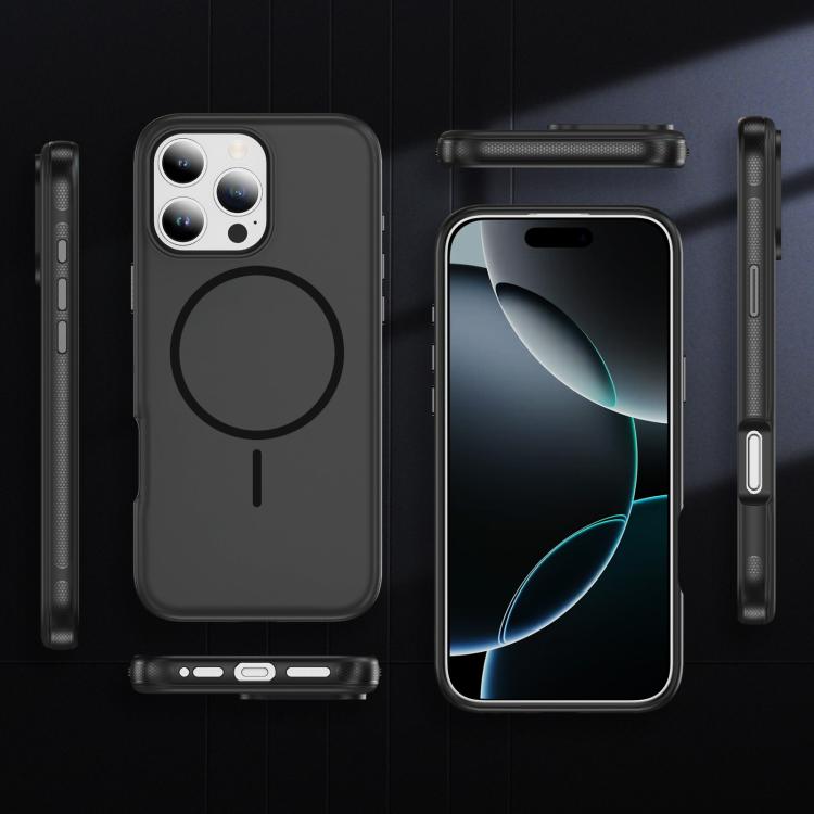 Funda híbrida de TPU Magsafe original para iPhone 16 Pro (negro)