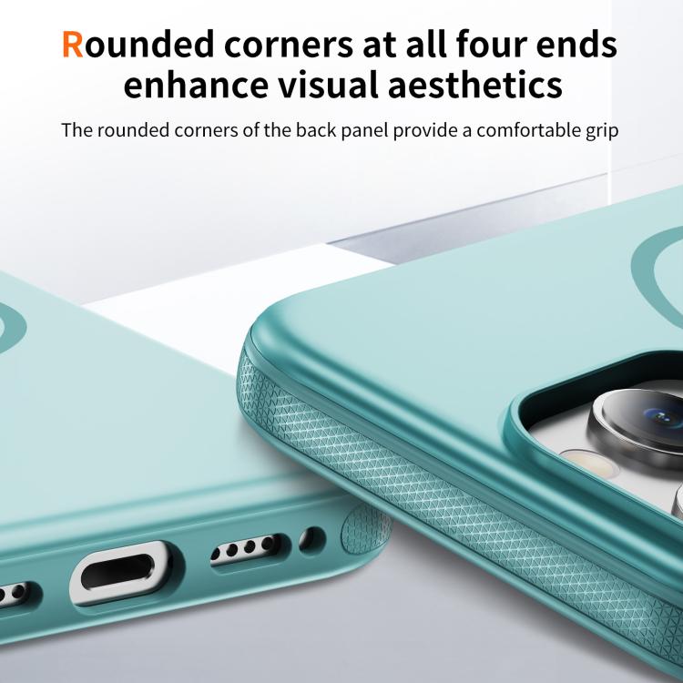 Funda híbrida de TPU Magsafe original para iPhone 16 Pro (azul claro)