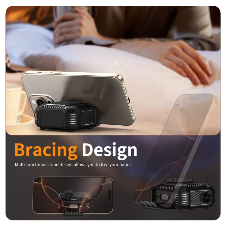 Estuche magnético MagSafe de dos colores para AirPods 4 con soporte y cierre de seguridad (negro y rojo)