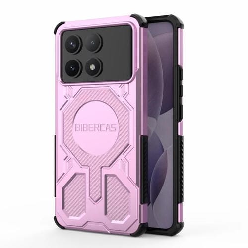 Funda BIBERCAS Real Color Series MagSafe a prueba de golpes para Redmi K70 (rosa)