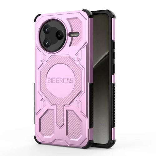 Funda BIBERCAS Real Color Series MagSafe a prueba de golpes para Redmi K80 (rosa)