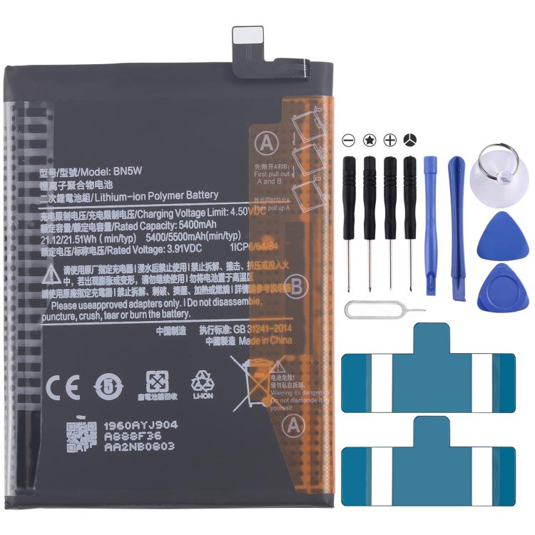 Reemplazo de batería BN5W 5500mAh para Xiaomi Redmi Note 14 Pro