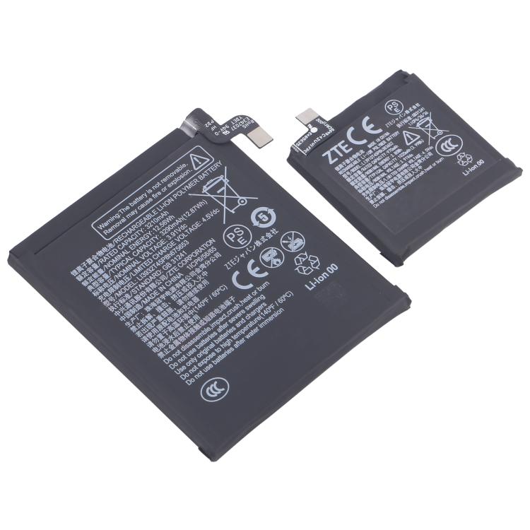 Batería de repuesto para Nubia Flip 5G NX724J (3290 mAh, 970 mAh, 1 par)