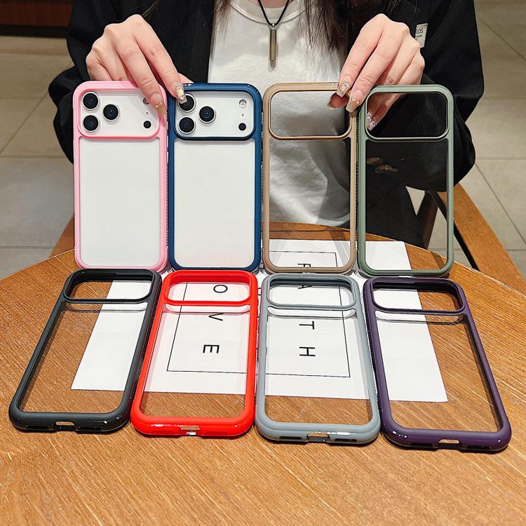 Funda de acrílico TPU transparente con borde liso para Samsung Galaxy S25/S24 5G (negro)