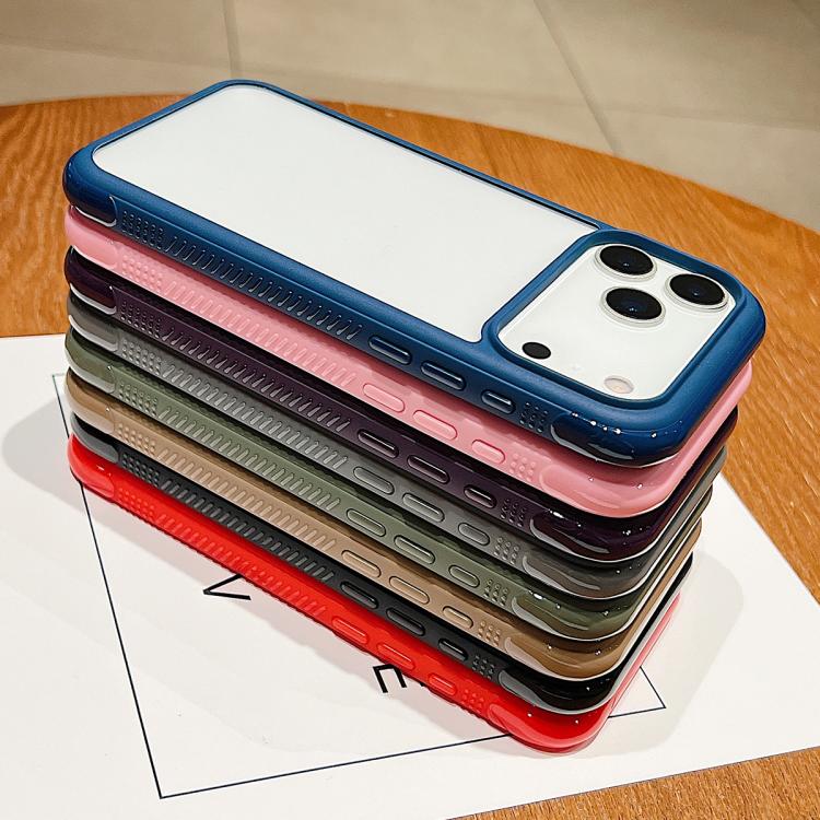 Funda de acrílico transparente de TPU con borde liso para Samsung Galaxy S25 Edge 5G (marrón)