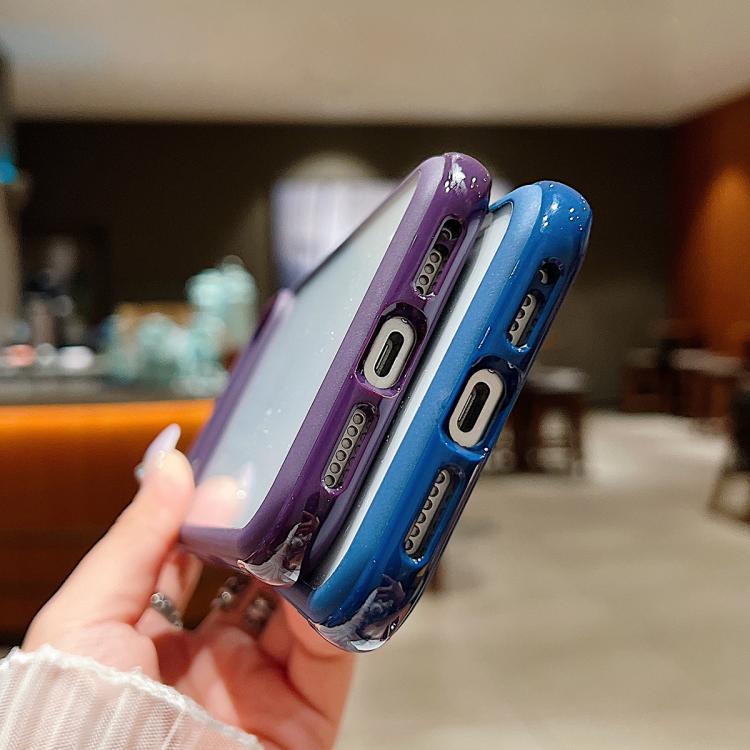 Funda de acrílico transparente de TPU con borde liso para Samsung Galaxy S25 Edge 5G (marrón)