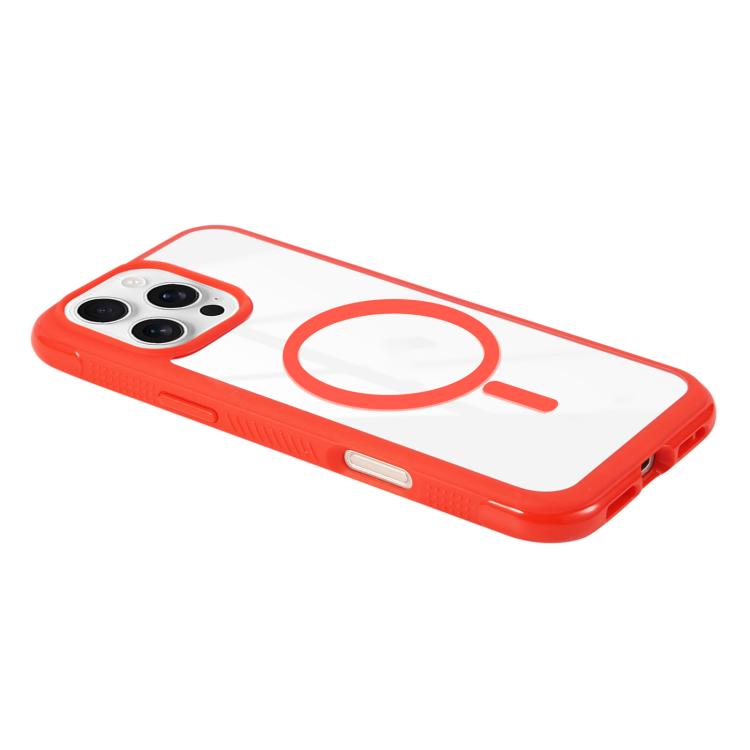 Funda magnética MagSafe transparente con borde liso para Samsung Galaxy S25 Edge 5G (marrón)