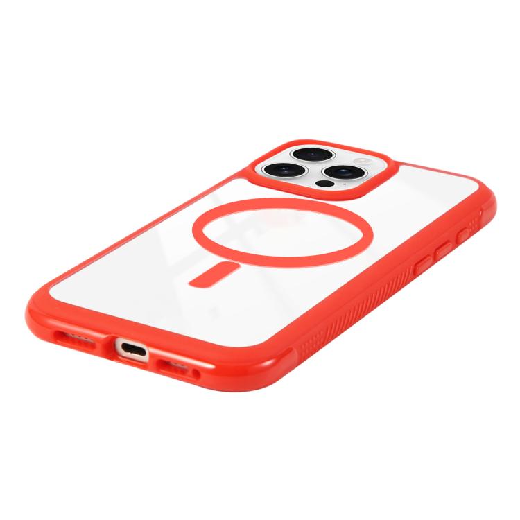 Funda magnética MagSafe transparente con borde liso para Samsung Galaxy S25+/S24+ 5G (azul rey)