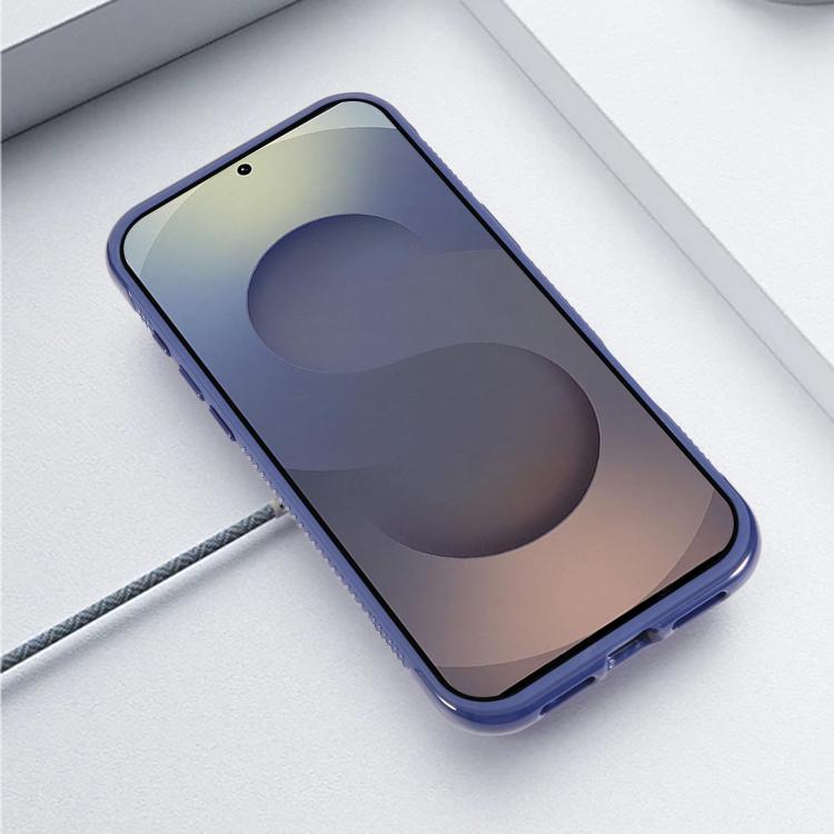 Funda para Samsung Galaxy S25 Edge 5G con borde liso, transparente, rotación y soporte MagSafe (marrón)