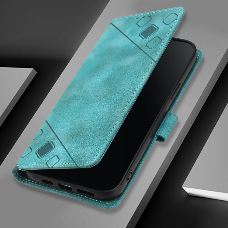 Funda de piel con relieve para Samsung Galaxy XCover7 Pro (verde)