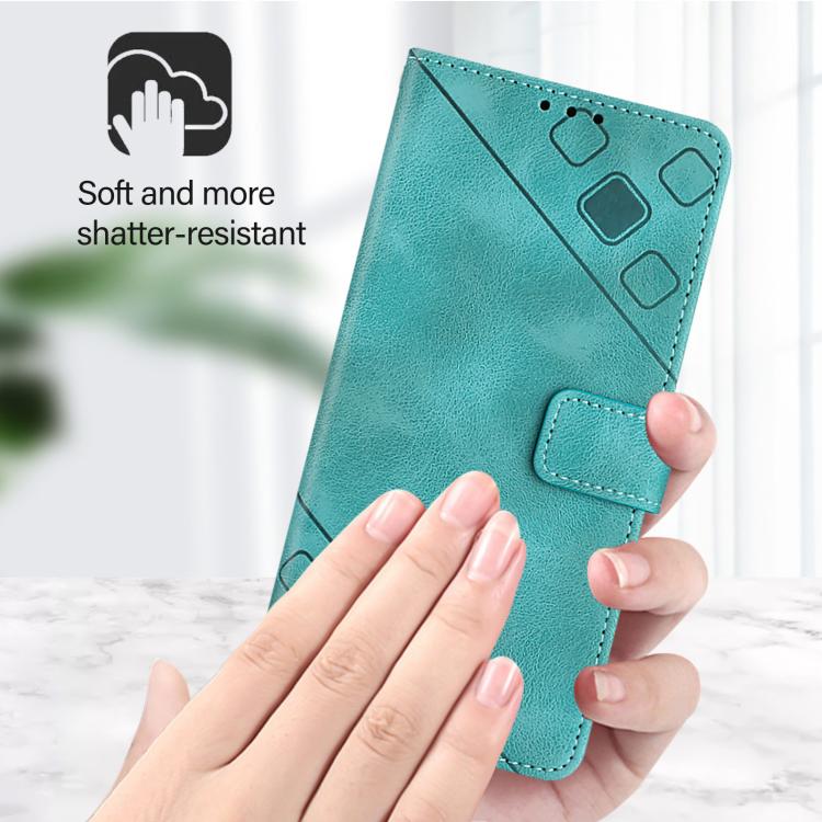Funda de piel con relieve para Samsung Galaxy XCover7 Pro (verde)