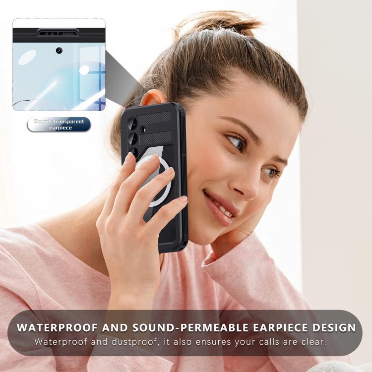 Funda RedPepper para Samsung Galaxy S25 5G, resistente al agua IP68, triple protección MagSafe (negra)