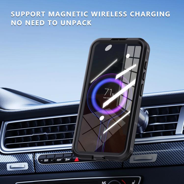 Funda RedPepper para Samsung Galaxy S25 5G, resistente al agua IP68, triple protección MagSafe (negra)