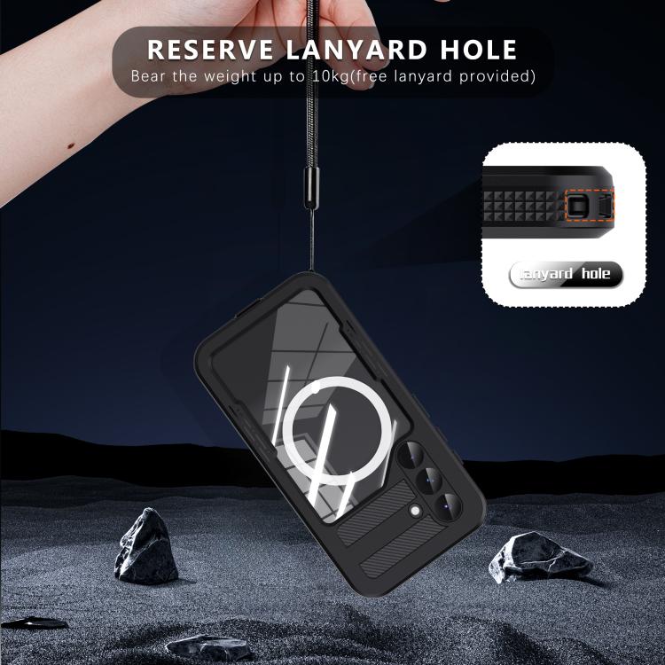 Funda RedPepper para Samsung Galaxy S25 5G, resistente al agua IP68, triple protección MagSafe (negra)