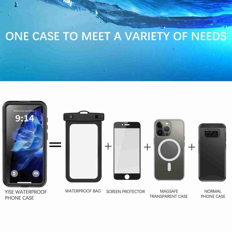 Funda RedPepper para Samsung Galaxy S25+ 5G, resistente al agua IP68, triple protección MagSafe (negra)