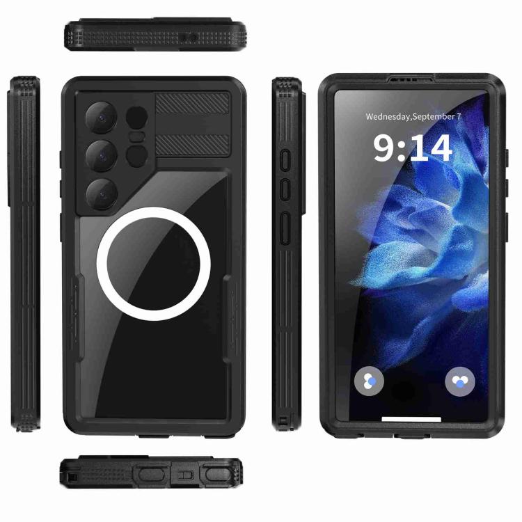 Funda RedPepper para Samsung Galaxy S25 Ultra 5G, resistente al agua IP68, triple protección MagSafe (negra)