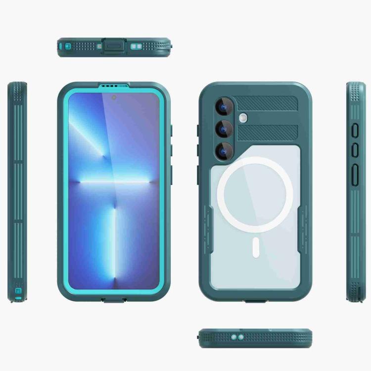 Funda RedPepper para Samsung Galaxy S24 5G, resistente al agua IP68, triple protección MagSafe (azul)