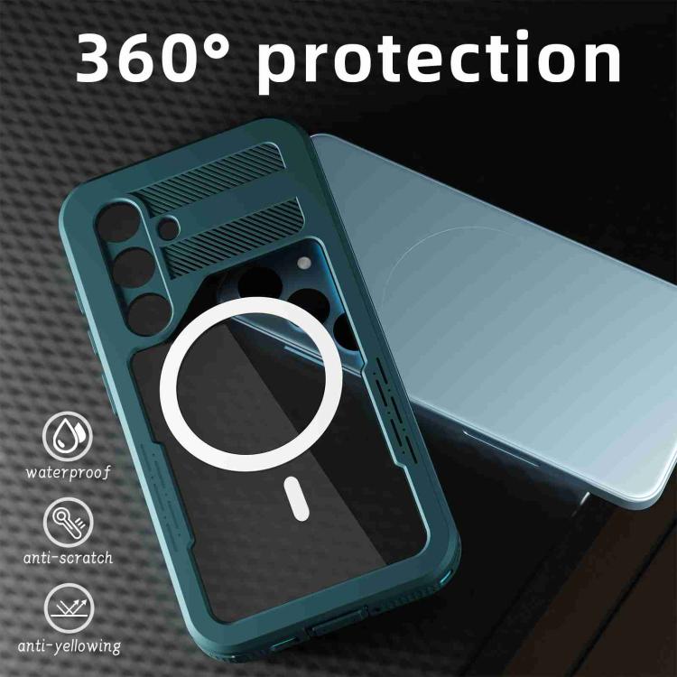 Funda RedPepper para Samsung Galaxy S24 5G, resistente al agua IP68, triple protección MagSafe (azul)