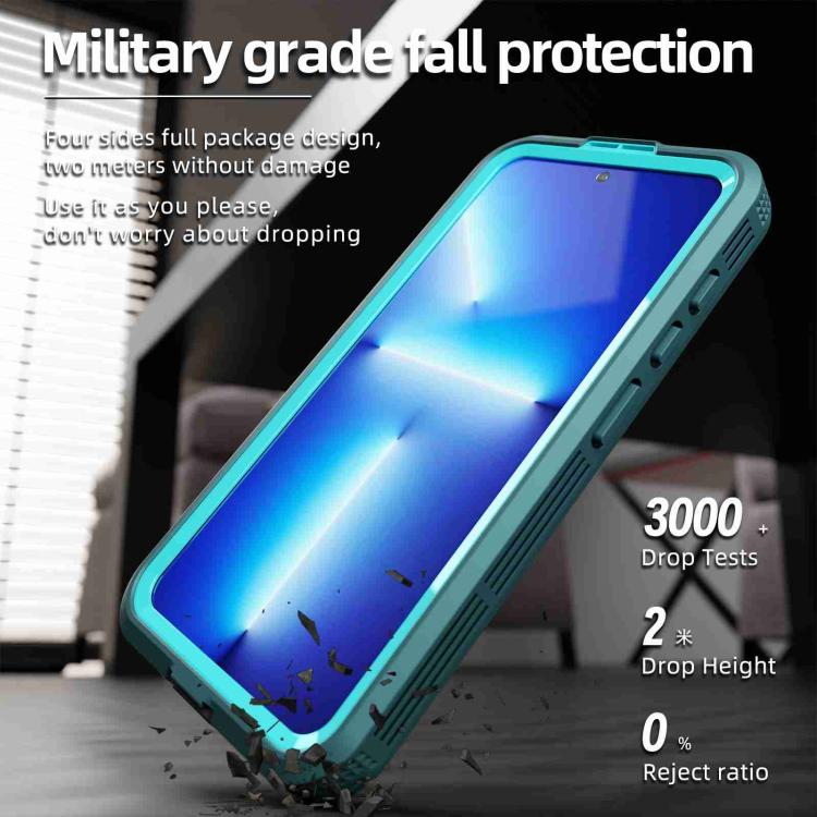Funda RedPepper para Samsung Galaxy S24 5G, resistente al agua IP68, triple protección MagSafe (azul)