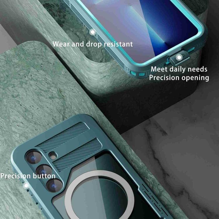 Funda RedPepper para Samsung Galaxy S24 5G, resistente al agua IP68, triple protección MagSafe (azul)