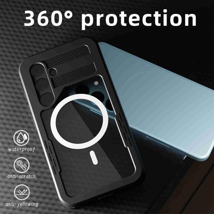 Funda RedPepper para Samsung Galaxy S24+ 5G, resistente al agua IP68, triple protección MagSafe (negra)