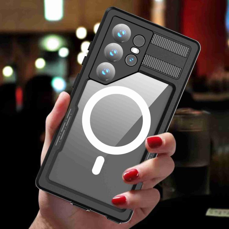 Funda RedPepper para Samsung Galaxy S24 Ultra 5G, resistente al agua IP68, triple protección MagSafe (negra)