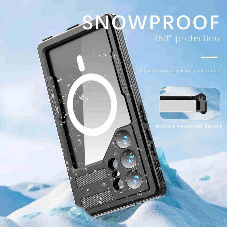 Funda RedPepper para Samsung Galaxy S24 Ultra 5G, resistente al agua IP68, triple protección MagSafe (negra)