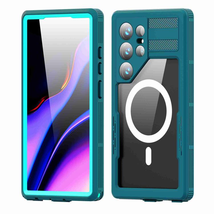 Funda RedPepper para Samsung Galaxy S24 Ultra 5G, resistente al agua IP68, triple protección MagSafe (azul)