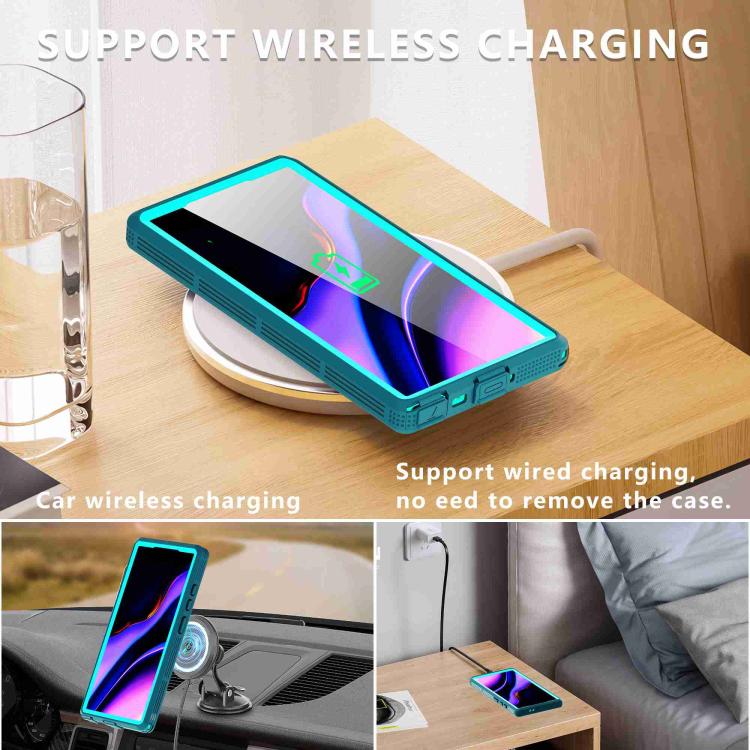 Funda RedPepper para Samsung Galaxy S24 Ultra 5G, resistente al agua IP68, triple protección MagSafe (azul)