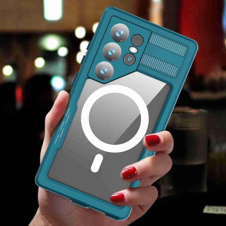 Funda RedPepper para Samsung Galaxy S24 Ultra 5G, resistente al agua IP68, triple protección MagSafe (azul)