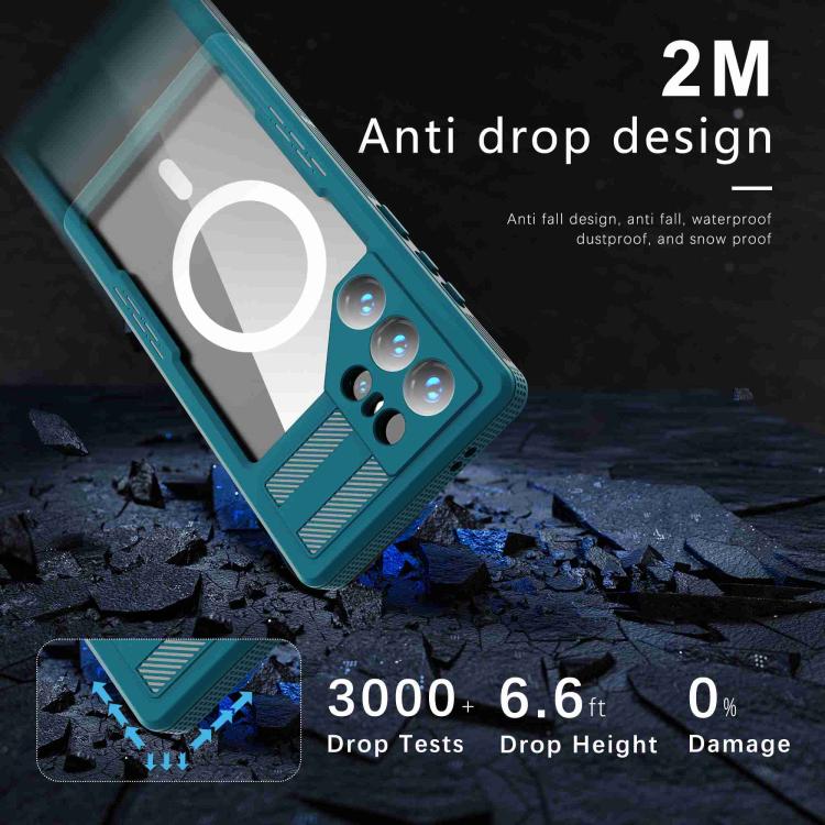 Funda RedPepper para Samsung Galaxy S24 Ultra 5G, resistente al agua IP68, triple protección MagSafe (azul)