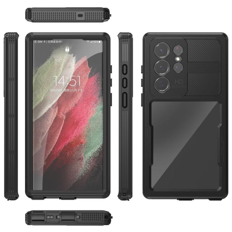 Funda impermeable RedPepper IP68 triple para Samsung Galaxy S23 Ultra 5G (negra)