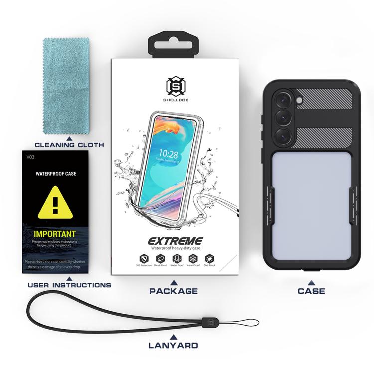 Funda impermeable RedPepper IP68 triple para Samsung Galaxy S23+ 5G (negra)