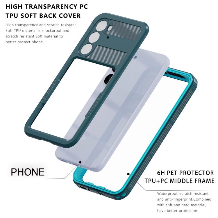 Funda impermeable RedPepper IP68 triple para Samsung Galaxy S23+ 5G (azul)