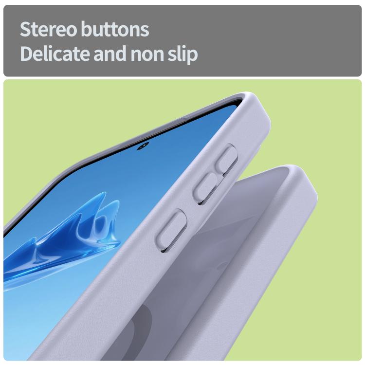 Funda híbrida de TPU translúcida con acabado mate MagSafe para Samsung Galaxy A55 5G (lavanda)