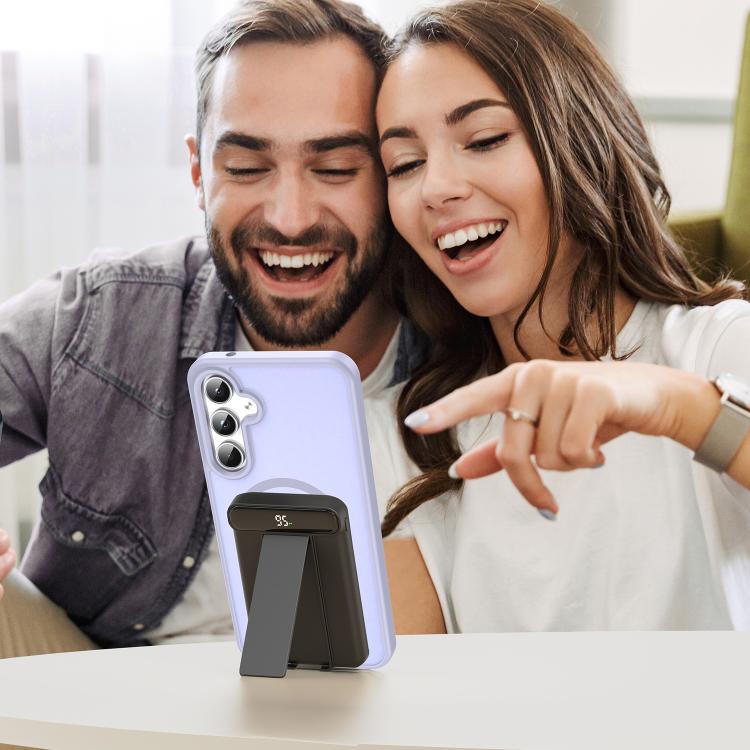 Funda híbrida de TPU translúcida con acabado mate MagSafe para Samsung Galaxy A55 5G (lavanda)