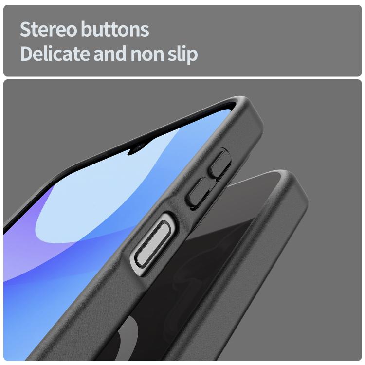 Funda híbrida de TPU translúcida con acabado mate MagSafe para Samsung Galaxy A26 5G (negro)