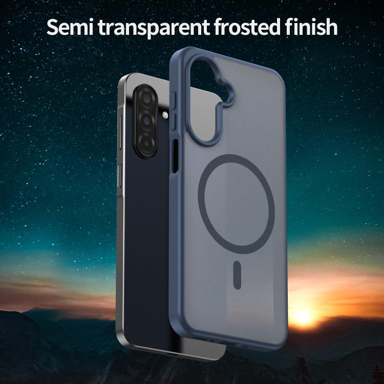 Funda híbrida de TPU translúcida con acabado mate MagSafe para Samsung Galaxy A26 5G (azul cian)