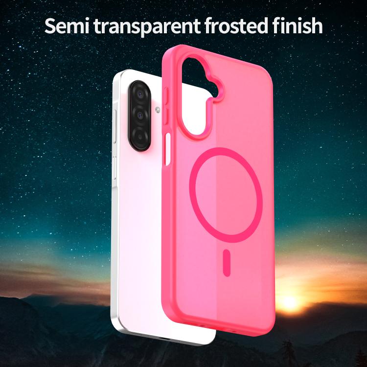 Funda híbrida de TPU translúcida con acabado mate MagSafe para Samsung Galaxy A26 5G (rosa)