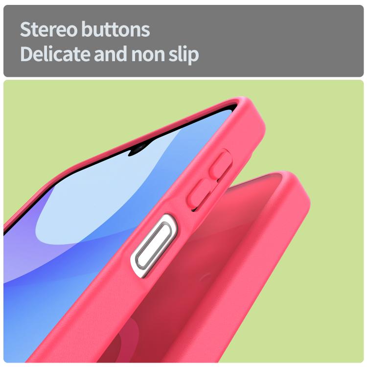 Funda híbrida de TPU translúcida con acabado mate MagSafe para Samsung Galaxy A26 5G (rosa)