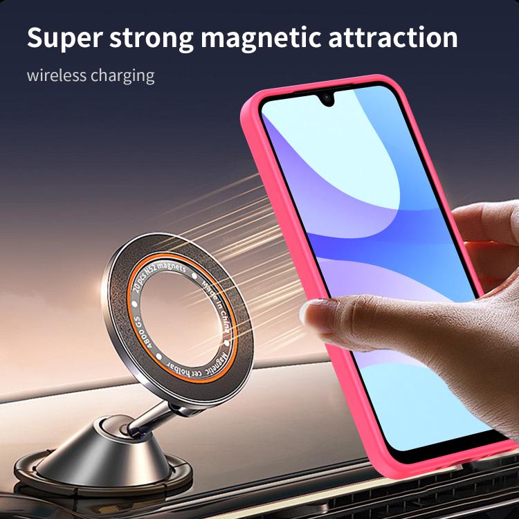 Funda híbrida de TPU translúcida con acabado mate MagSafe para Samsung Galaxy A26 5G (rosa)