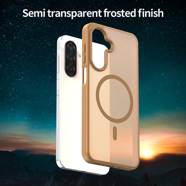 Funda híbrida de TPU translúcida con acabado mate MagSafe para Samsung Galaxy A26 5G (Dorado desierto)