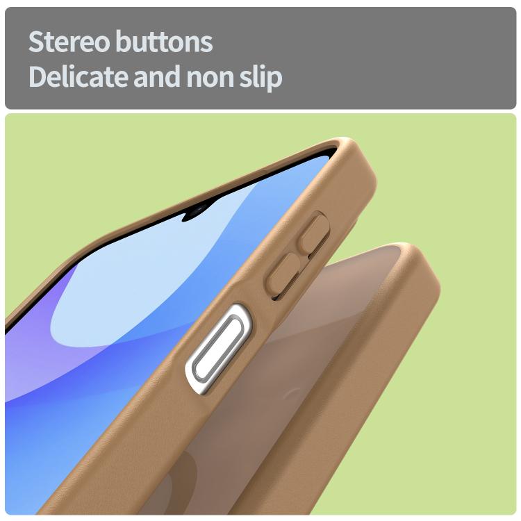 Funda híbrida de TPU translúcida con acabado mate MagSafe para Samsung Galaxy A26 5G (Dorado desierto)