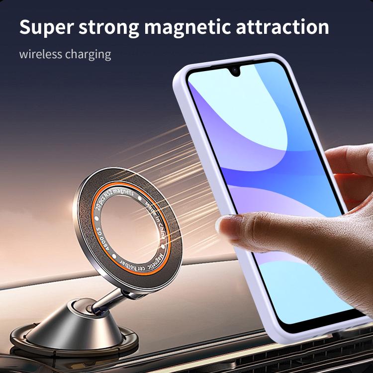 Funda híbrida de TPU translúcida con acabado mate MagSafe para Samsung Galaxy A26 5G (lavanda)