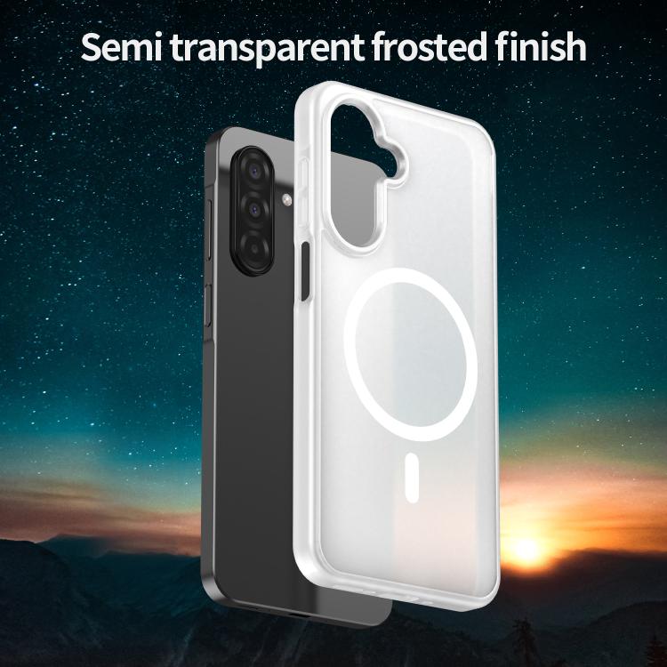 Funda híbrida de TPU translúcida con acabado MagSafe para Samsung Galaxy A26 5G (blanco mate)