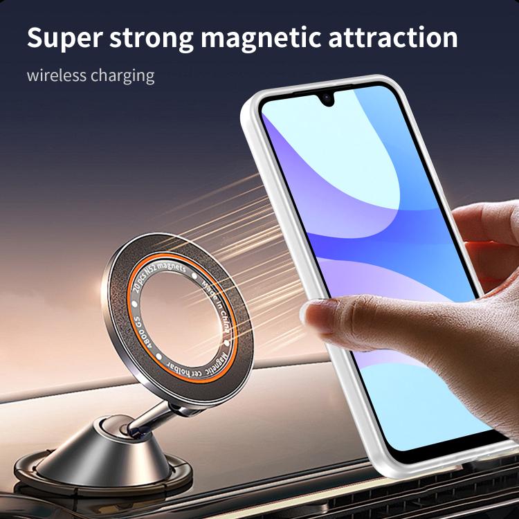 Funda híbrida de TPU translúcida con acabado MagSafe para Samsung Galaxy A26 5G (blanco mate)