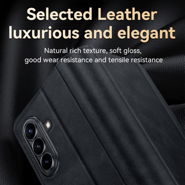 Funda de cuero con tapa magnética y cierre magnético SULADA para Samsung Galaxy Z Fold7 5G (azul)