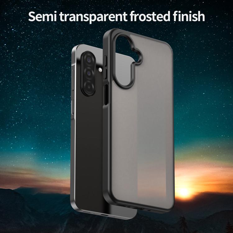 Funda híbrida de TPU translúcida para Samsung Galaxy A26 5G Fanying Series (negro translúcido)