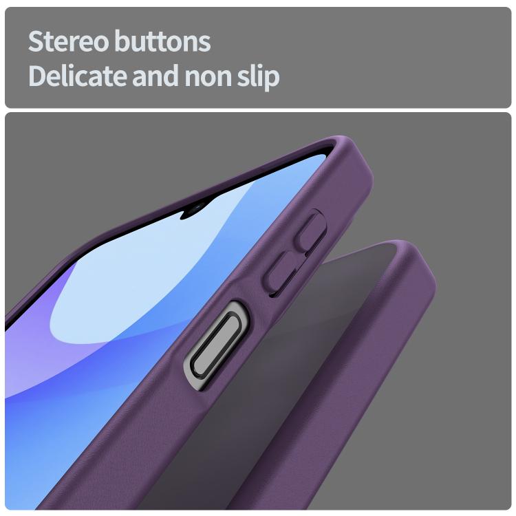 Funda híbrida de TPU translúcida y esmerilada para Samsung Galaxy A26 5G (morado cristal)