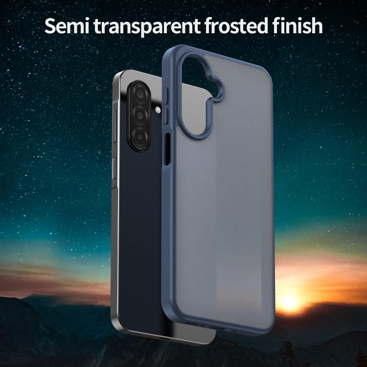 Funda híbrida de TPU translúcida y esmerilada para Samsung Galaxy A26 5G (azul cian)